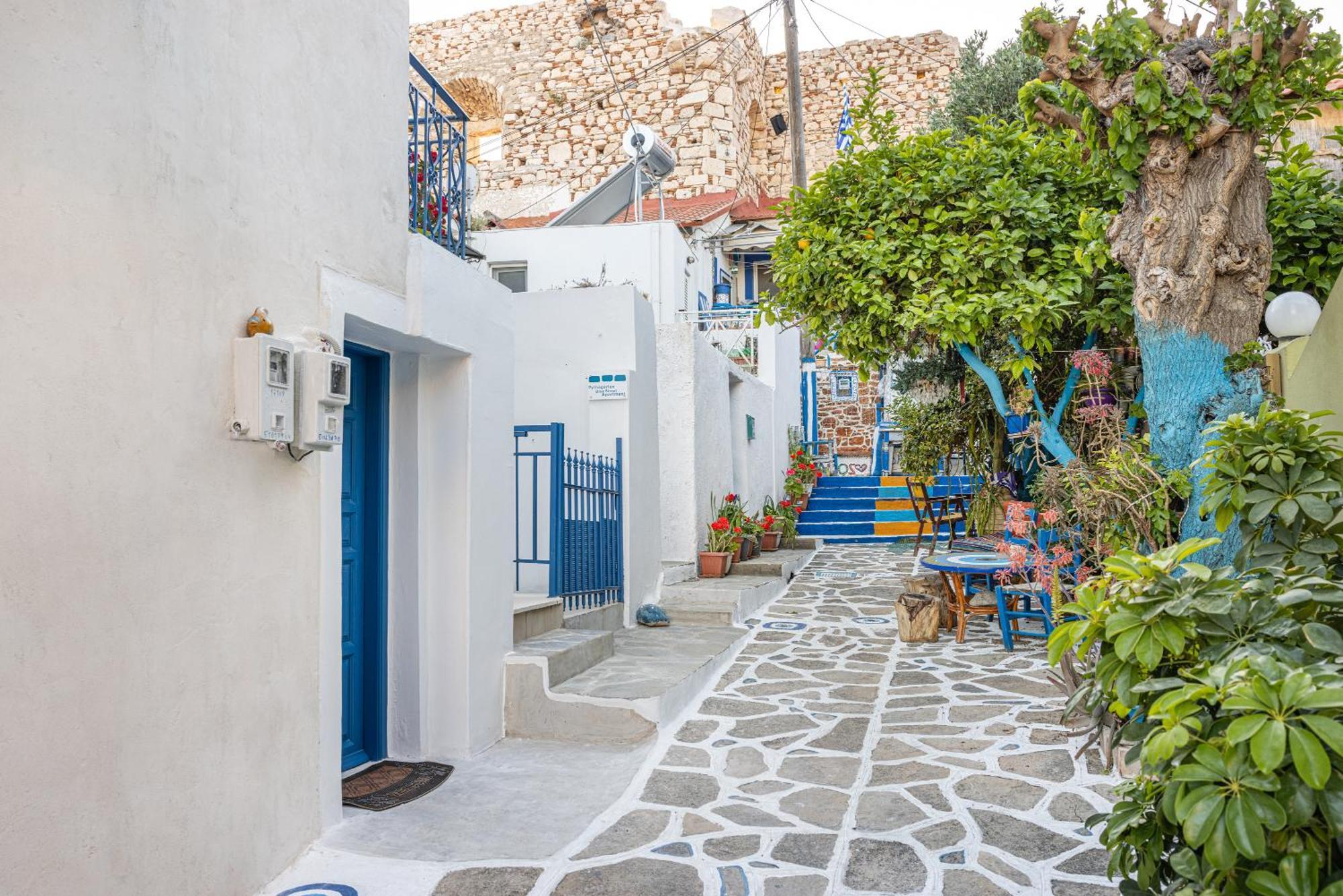 Pythagorio Blue Street Apartment With Balcony Dış mekan fotoğraf